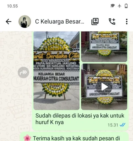 Pengiriman Papan Bunga Duka Legok